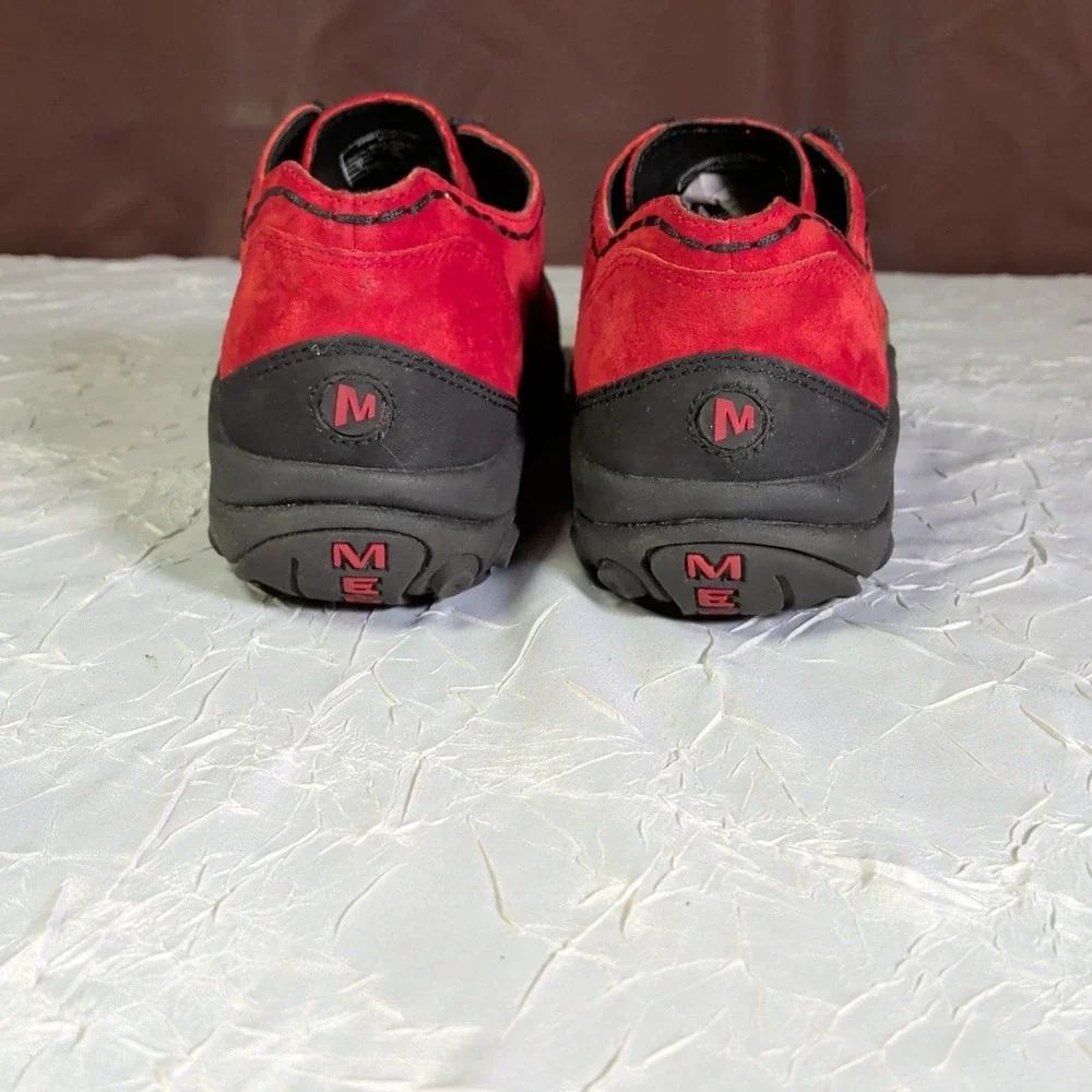 Merrell Jungle Climb Shoes Womens Size 7 Red Suede Hiking Sneakers Gorpcore